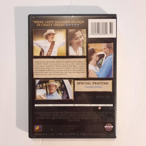Crazy Heart (DVD, 2009) - Jeff Bridges, Robert Duvall - Picture 2 of 5
